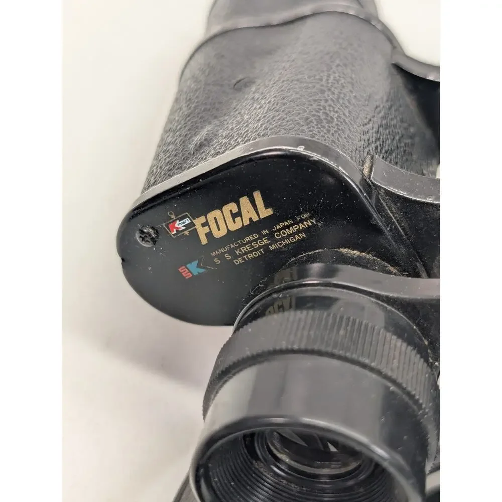 Vintage Focal 7x35 Binoculars Japan Special Coated Field 7° Kresge Detroit Strap